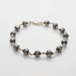 Om Silver Beads Bracelet