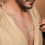 Organic Sphatik Diamond Cut Beads Silver Mala