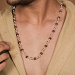 Buy Rudraksha With Sphatik Beads Silver Mala