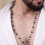 Karungali Silver Mala Square Beads