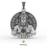 Veer Hanuman Ram Darshan Silver Pendant