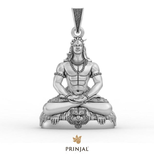 Divine Adiyogi Mahadev Silver Pendant