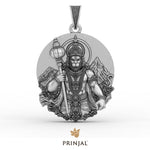 Mahabali Standing Hanuman  Silver Pendant