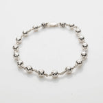 Authentic 5–6 MM CNC Silver Spacer Beads Bracelet