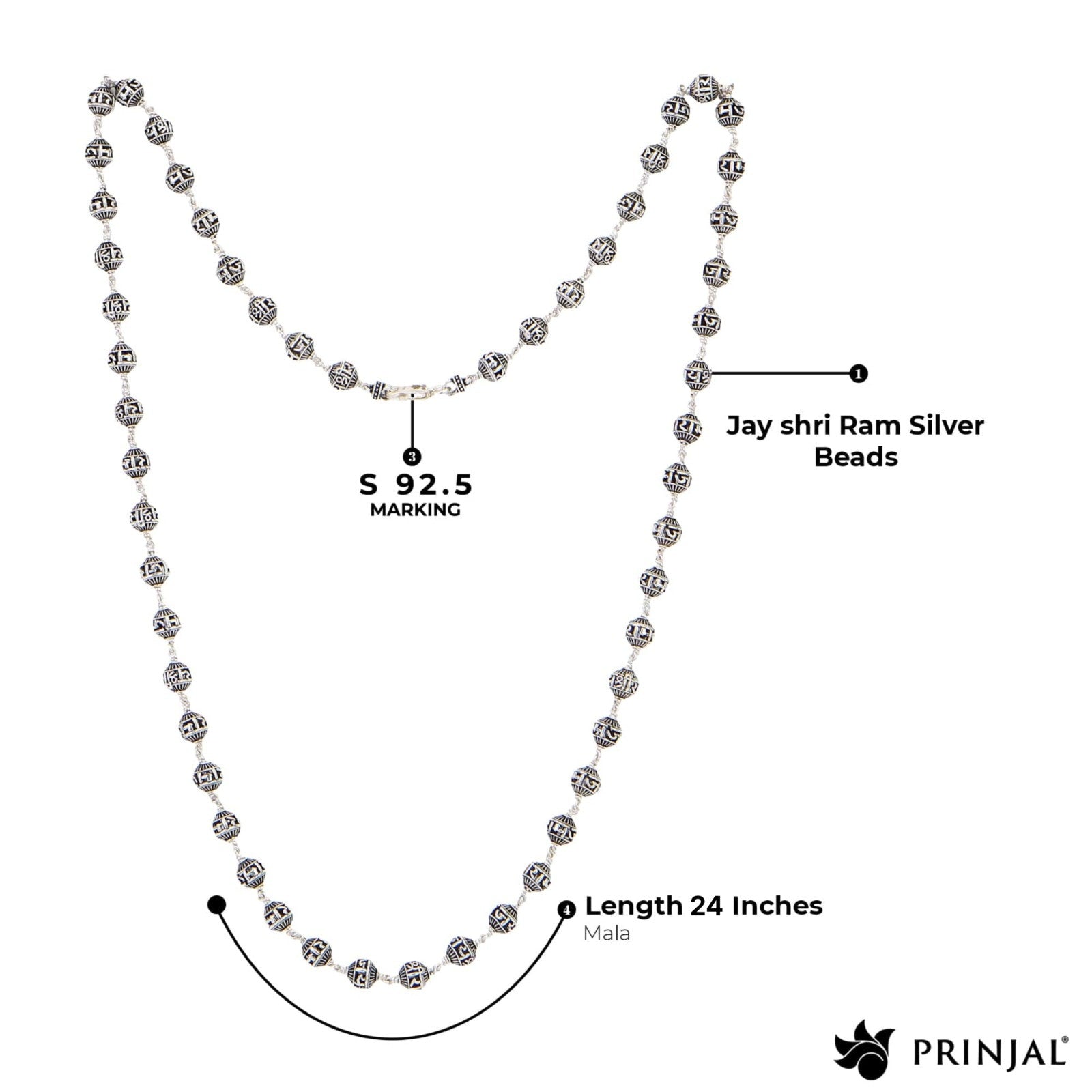 Silver Mala (Jay Shree Ram)