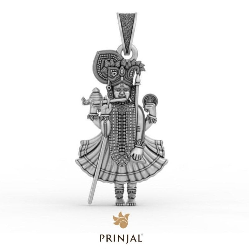 Shreenath Ji Divine Silver Pendant