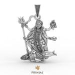Mahakali Mata Silver Pendant
