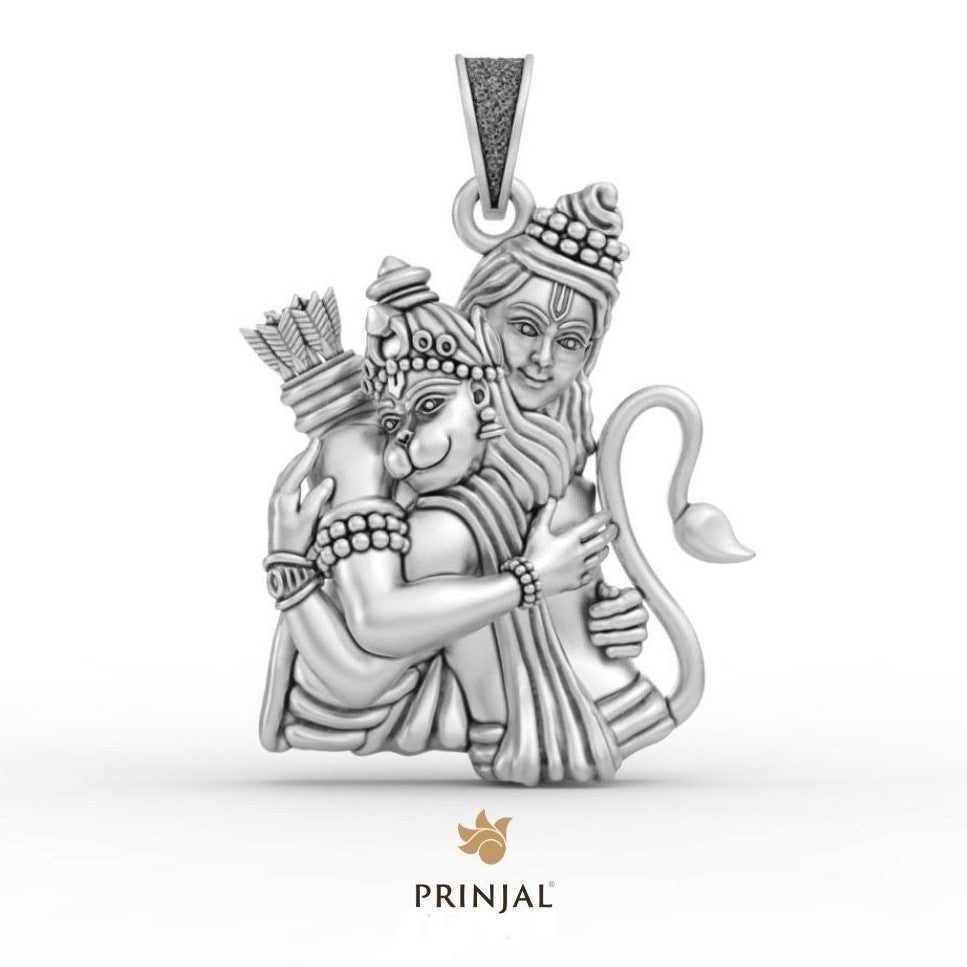 Shree Ram Hanuman Silver Pendant