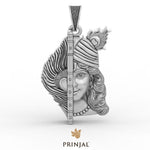Shri Krishna with Bansi Sliver Pendant