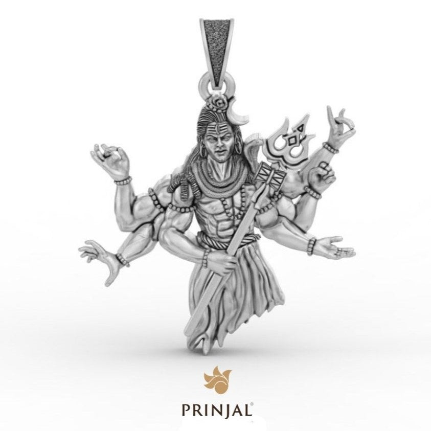 Divine Rudra Mahadev Silver Pendant