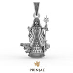 Khodiyar Mata Silver Pendant