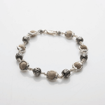 Tulsi Capping with Shree Hari Silver Beads Bracelet