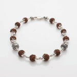 Shree Hari Rudraksha Silver Beads Bracelet