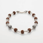Rudraksha Bracelet with Silver Om Bead