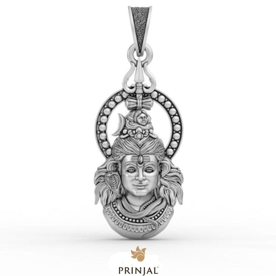 Divine Mahadev Trishul Silver Pendant