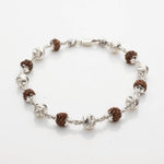 CNC Silver Bead Rudraksha Bracelet