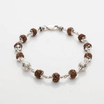 Rudraksha Textured CNC Silver Bracelet