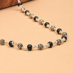 5-6 mm Karungali with Om Namah Shivay Silver Beads Mala
