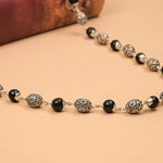 Karungali With Ovel Om Silver Beads Mala