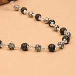 Karungali With Shivling Silver Beads Mala