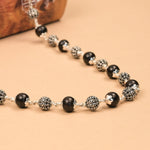 Karungali With Flower Silver Beads Mala