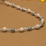 Tulsi Mala with Om Namah Shivay Silver Beads