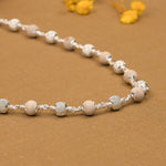 Tulsi With CNC Silver Beads Mala (5-6 mm)