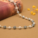Tulsi With Om Namah Shivay Silver Beads Mala