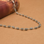 Oval Filigree Silver Beads Mala
