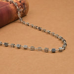 Square Silver Beads Mala