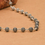 Flower Silver Bead Mala