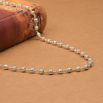 Diamond Cut Silver Mala (5–6 mm)