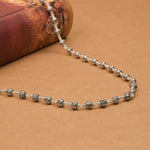 Om Silver Beads Mala 5-6 mm