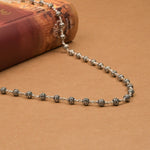Om Namah Shivay Silver Bead Mala 5-6 mm