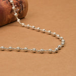 5–6 mm Silver Beads Mala (CNC Design)