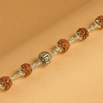 Shree Hari Rudraksha Silver Beads Bracelet