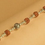 Rudraksha Bracelet with Silver Om Bead