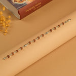 Rudraksha With Silver Oval Filigree Beads Bracelet