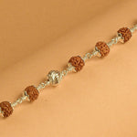 Rudraksha Bracelet with CNC Silver Bead