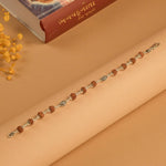 Rudraksha Silver Marqurise Beads Bracelet