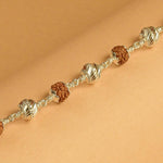 CNC Silver Bead Rudraksha Bracelet