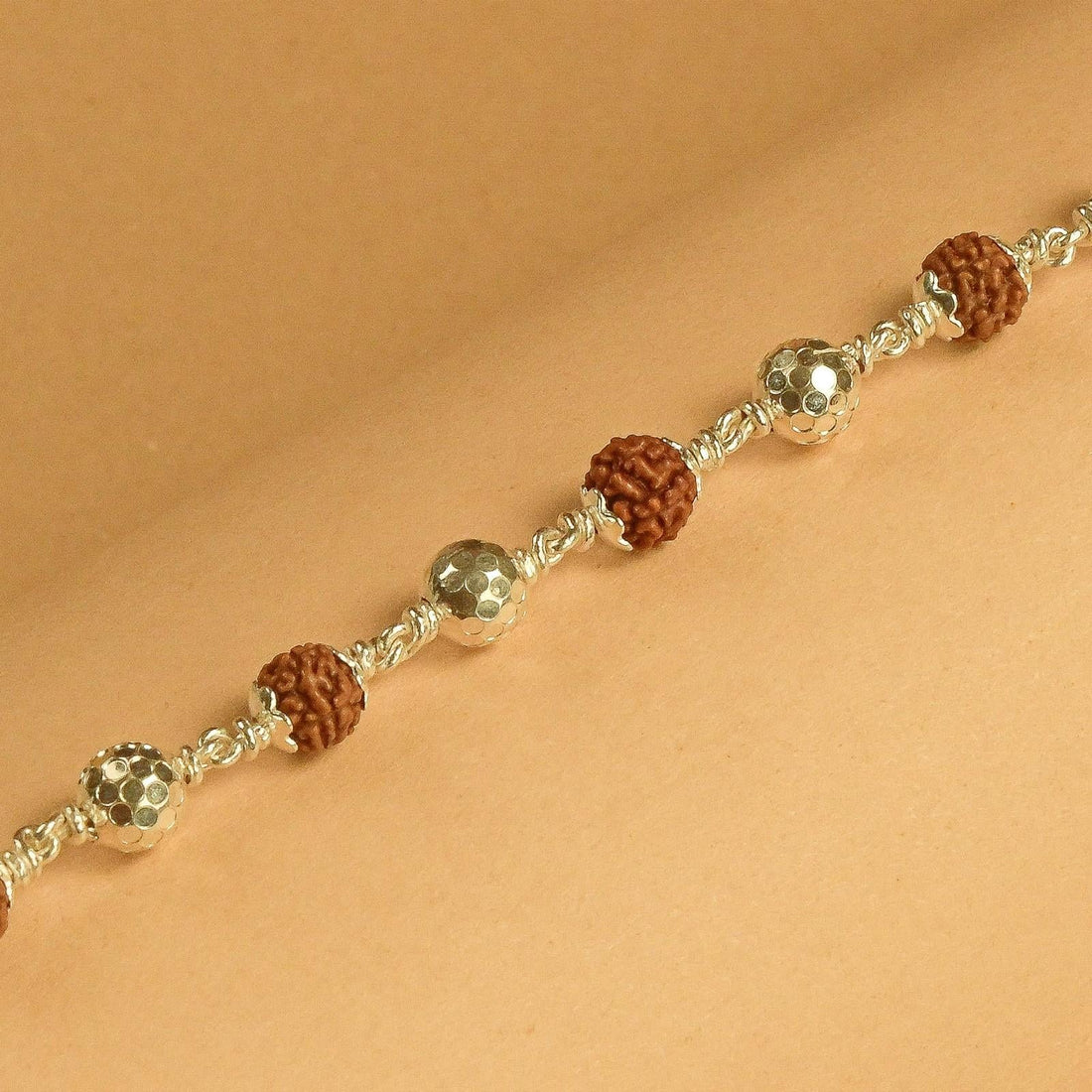 Divine Silver Rudraksha Bracelet