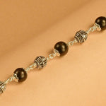 Karungali With Shivling Silver Beads Bracelet
