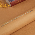 Pure Tulsi Beads & Silver CNC Beads Bracelet