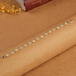 Pure Tulsi With CNC Beads Silver Bracelet 7-8 MM