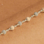 Tulsi With CNC Beads Silver Bracelet 7-8 MM