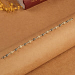 Pure Tulsi With Silver Om Namah Shivay Beads Bracelet 5-6 MM