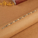 Pure Tulsi Silver Om Beads Bracelet
