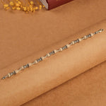 Pure Tulsi With Damru Beads Silver Bracelet