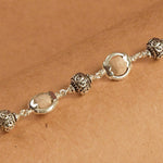 Tulsi Capping With Om Silver Bead Bracelet